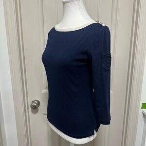 Ralph Lauren Navy Long Sleeve Top